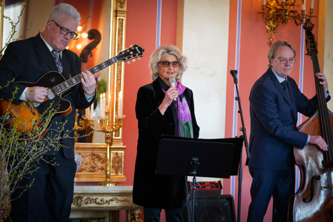 Karin Krog med musikere avsluttet lunsjen. Foto: Simen Sund / Det kongelige hoff